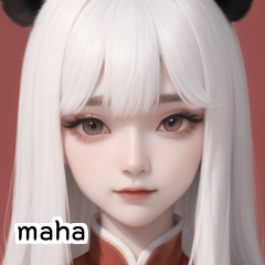 white panda girl B maha