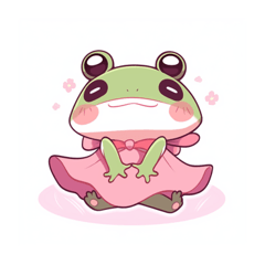 Cute Frog' Sticker