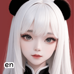 white panda girl C en