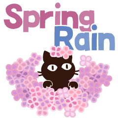 動く!大人かわいい絵本の猫26 Spring Rain