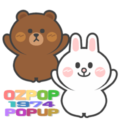 BROWN&FRIENDS POPUP sticker ozpop1974