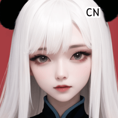 CN sexy white panda girl