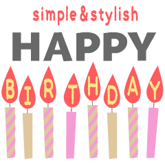 A Simple and Stylish Birthday sticker