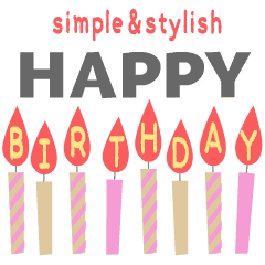 A Simple and Stylish Birthday sticker
