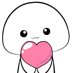 Cute White Bald : Animated