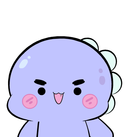 Chubby Grumpy Dino : Pop-up stickers