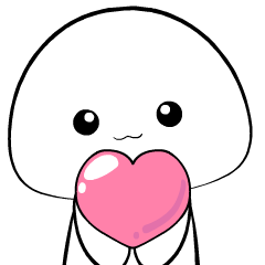 Cute White Bald : Animated Stickers