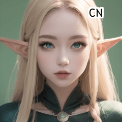 CN blonde elf girl