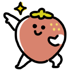 moving smiling strawberry Sticker