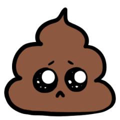 poo with a face of emotions