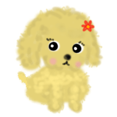 Cute Toy Poodle Hime-chan Sticker.