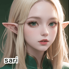 cool blonde elf girl sari