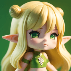 green elf girl