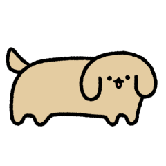 move cute dachshund Sticker