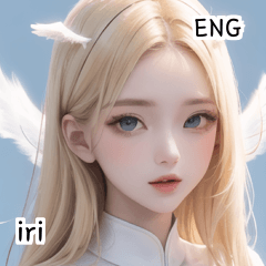 ENG blonde kind angel girl iri