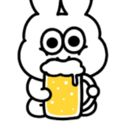 Fat rabbit who loves alcohol