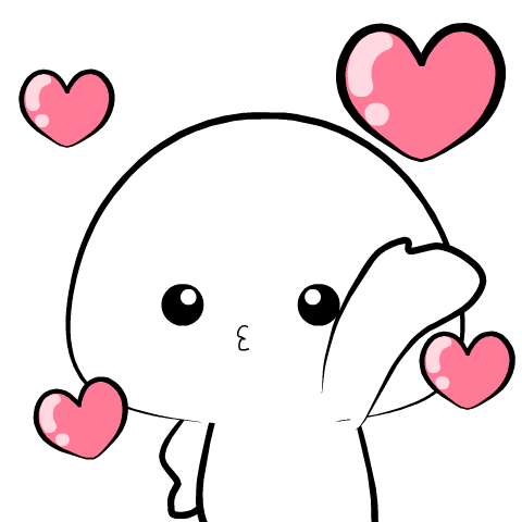 Cute White Bald 2 : Pop-up stickers