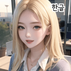 KR blonde office girl