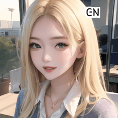 CN a blonde office girl