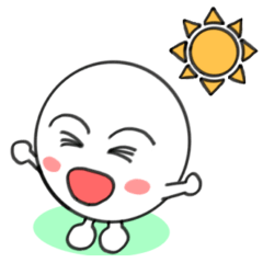 mascot of egg sticker. daily life 2