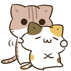 moving unmotivated calico cat Sticker15