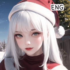 ENG Pretty white Santa girl