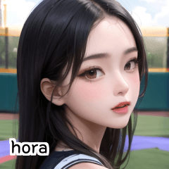 a baseball cheerleader girl hora