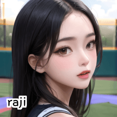 a baseball cheerleader girl raji