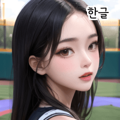 KR baseball cheerleader girl