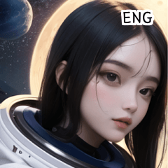 ENG pretty space girl