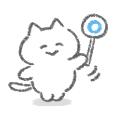 The white kitten stickers 5