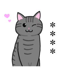 my gray tabby cat custom Sticker