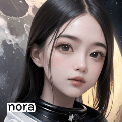 pretty space girl nora