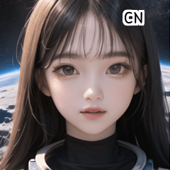 CN pretty space girl 2