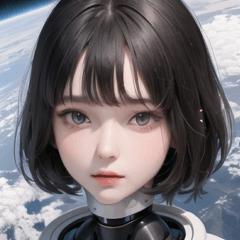 Android Humanoid Robot Girl