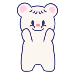 Cute mischievous white bear