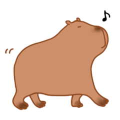 Capybara sticker @piyoko