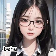 Black horn-rimmed glasses teacher beha