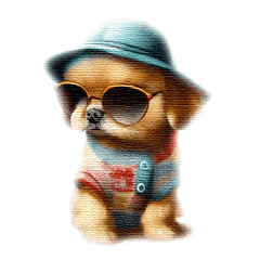 Cool dog Fashion Stamps