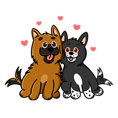 Jobu and Ani - Stiker LINE | LINE STORE