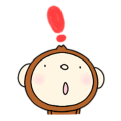 yuko's monkey (greeting) Sticker 3