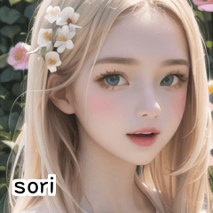 blonde flower girl sori