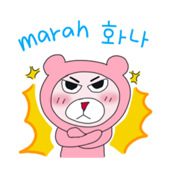 Cute pink bear Madda(Korean-Indonesian)