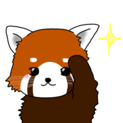 Red panda expression sticker