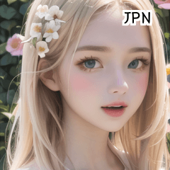 JPN blonde flower girl