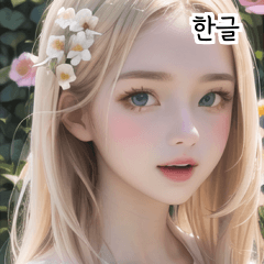 KR blonde flower girl