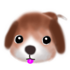 Cute beagle dog Gurutaro Sticker.