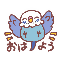 parakeet yuruyuru stickers 01