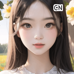 CN spring flower girl