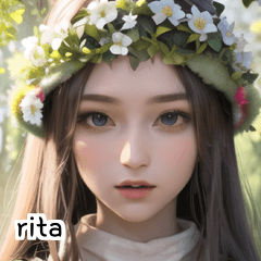 Fantasy RPG Blonde Druid Girl rita